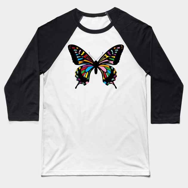 Butterfly Baseball T-Shirt by kawaii_shop